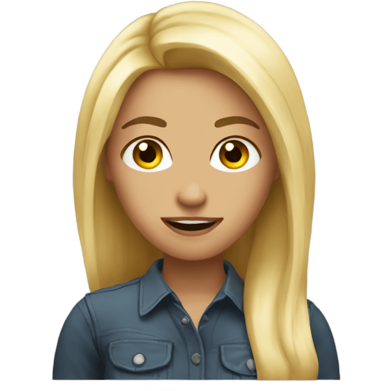 Sarcastic attractive blonde emoji