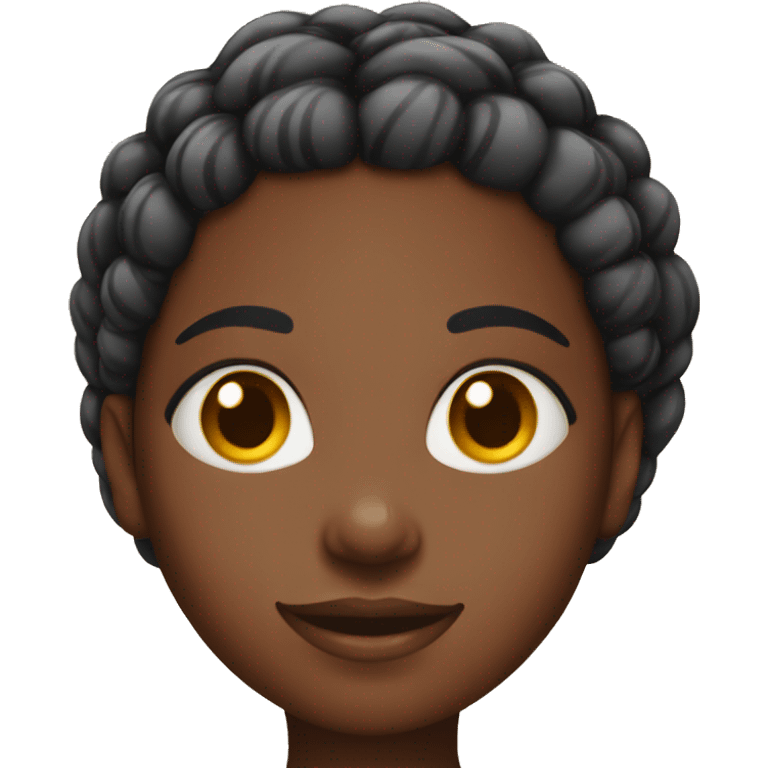 Black girl with red braids emoji