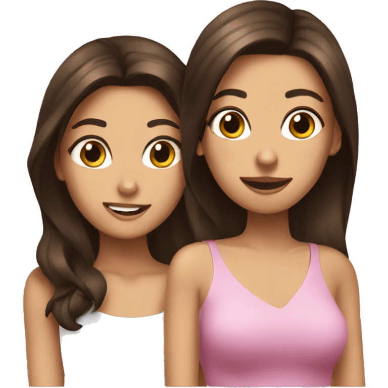 Brunette bffs emoji