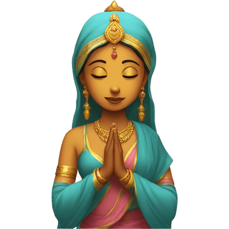 Prayer woman Hindu emoji