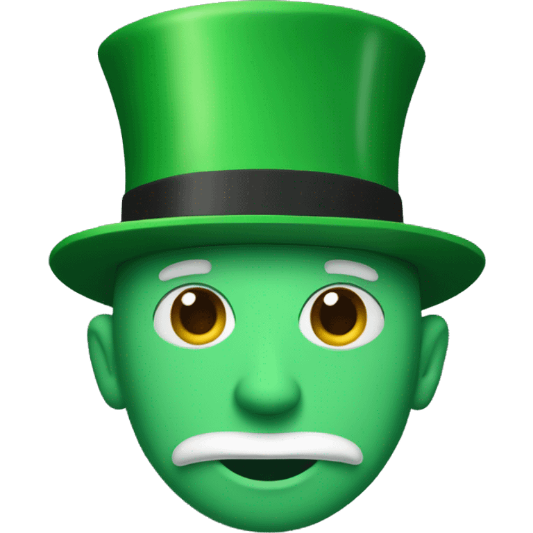 Green nessi with a top hat emoji