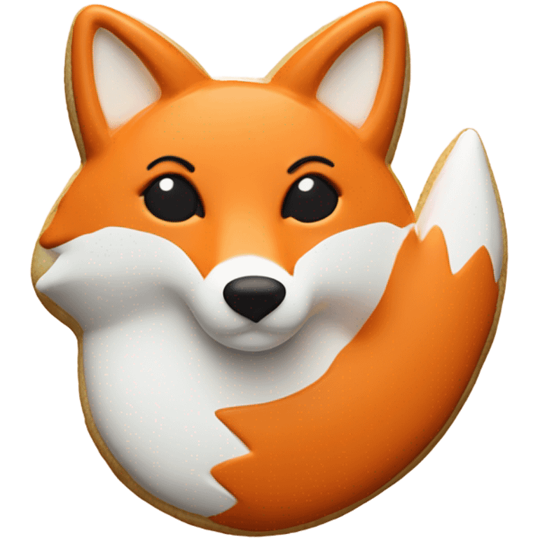 Fox heart cookie emoji