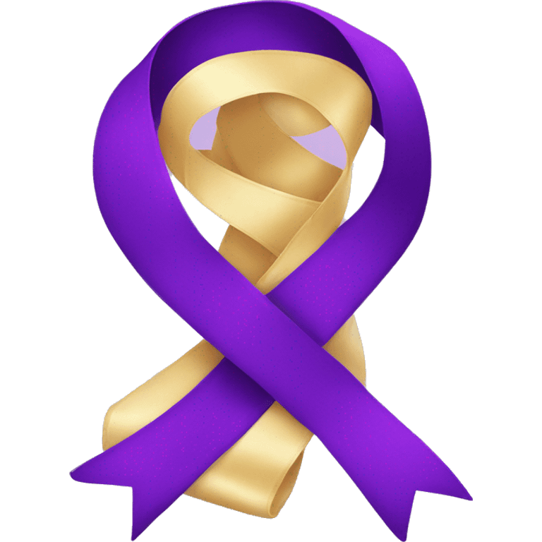 Purple ribbon emoji