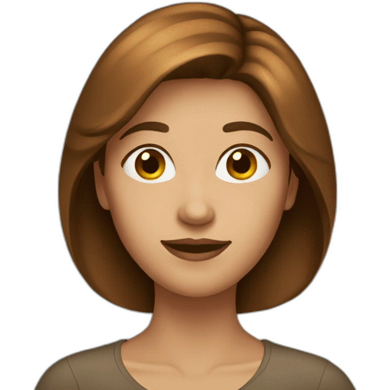 Lady-brown-hair emoji