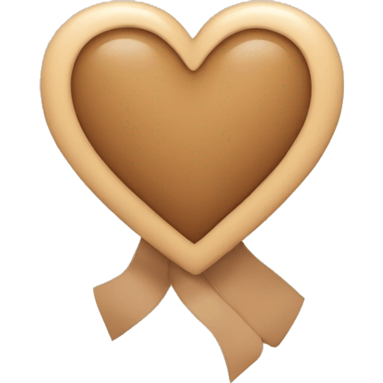 A light brown heart with a ribbon emoji