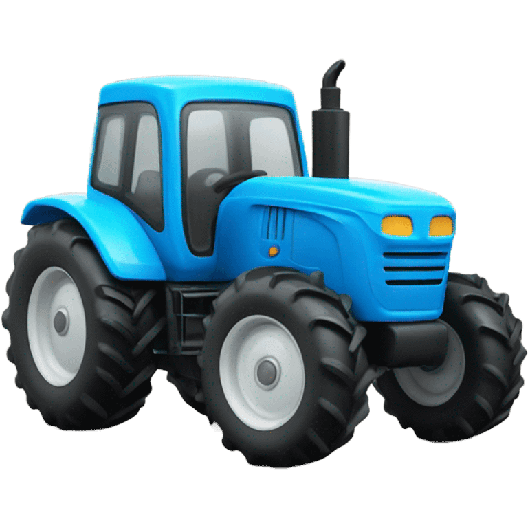 children's blue toy tractor emoji