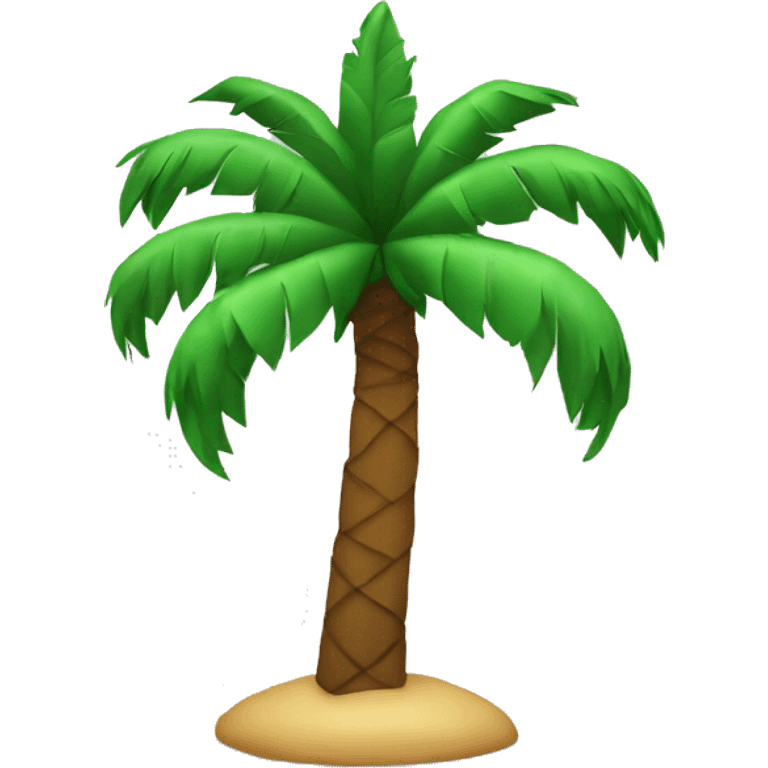 Palm tree as a christmas tree emoji