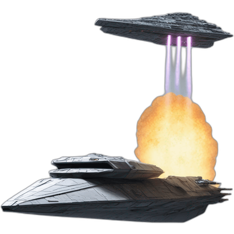 Super star destroyer shooting emoji