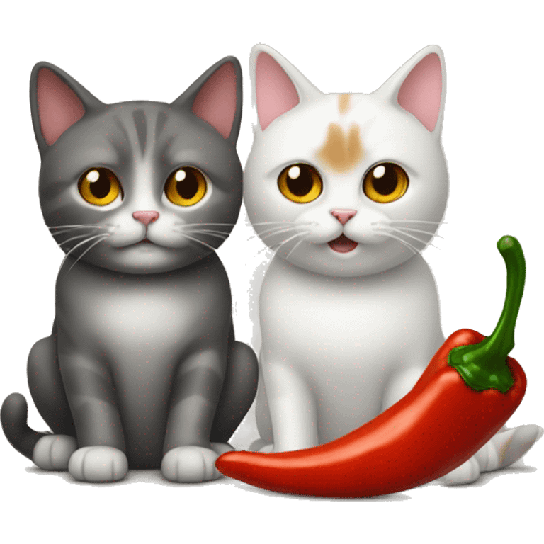 cat and chili mixed emoji