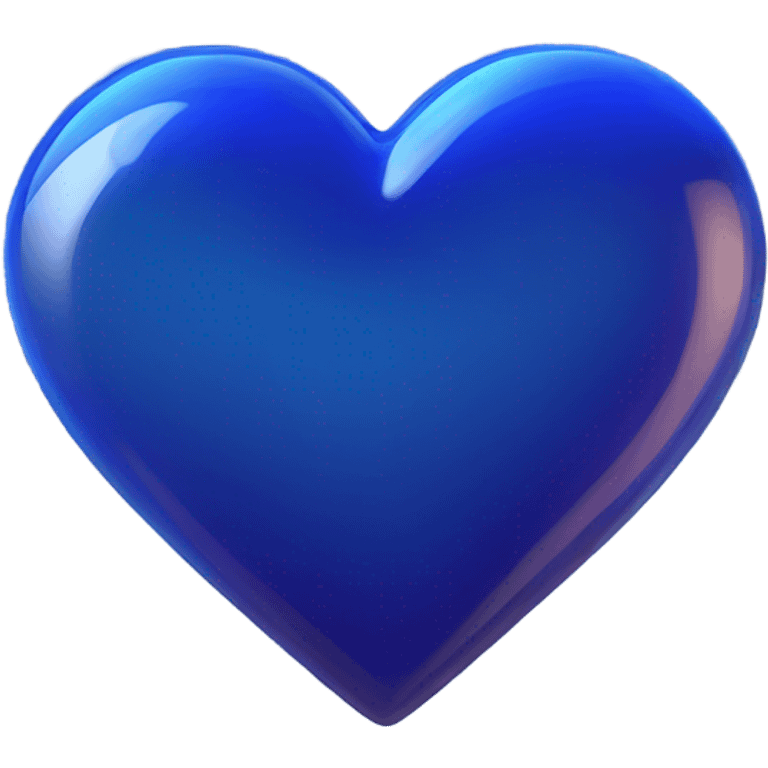 Neon glass cobalt heart  emoji