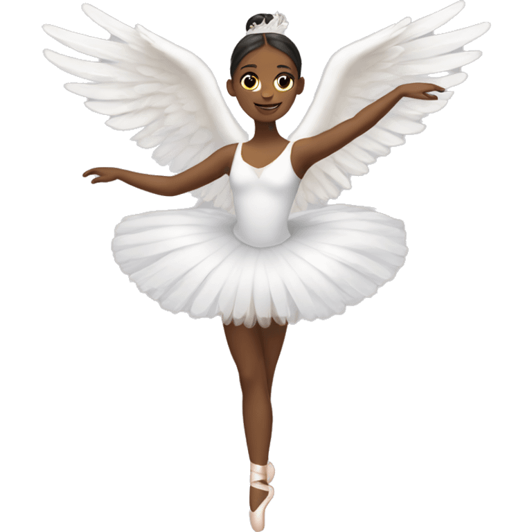 Ballerina with swan wings emoji