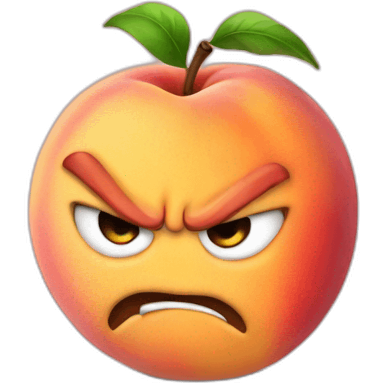 peach, angry emoji