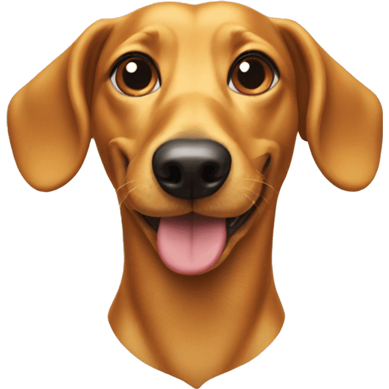 A golden Weiner dog  emoji