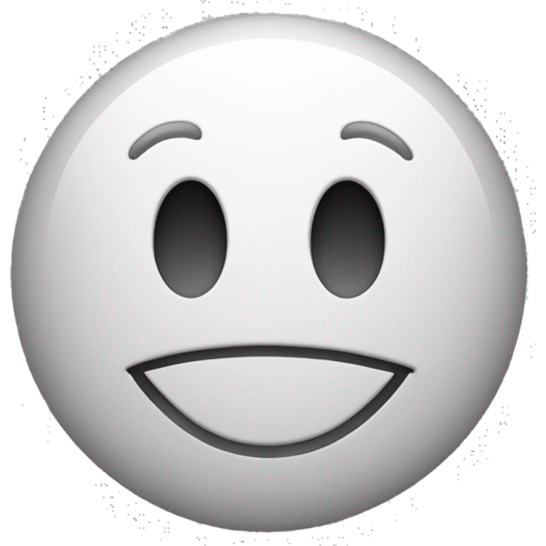 classic smiley face, but its sad. only in black and white. only outlines. no eyebrows and add a circle around it as its head emoji