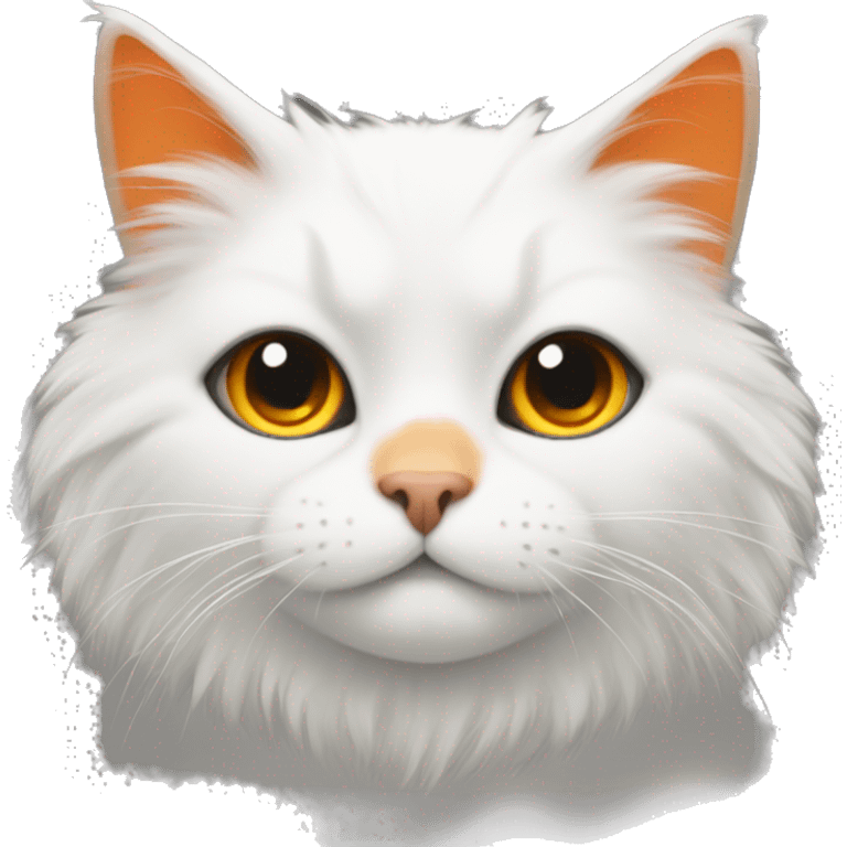 white orange and black fluffy cat emoji