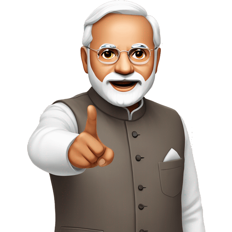 Narendra Modi pointing hand forward emoji