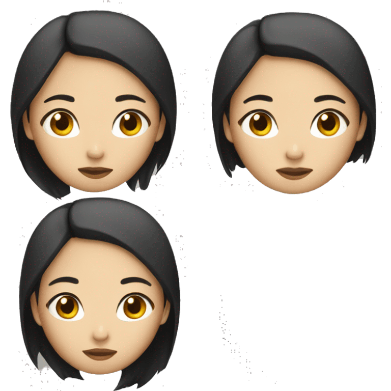 an Asian woman with black hair emoji