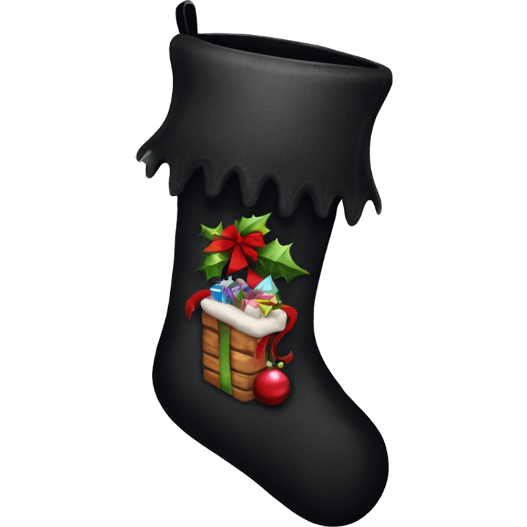 Gothic Christmas stocking emoji