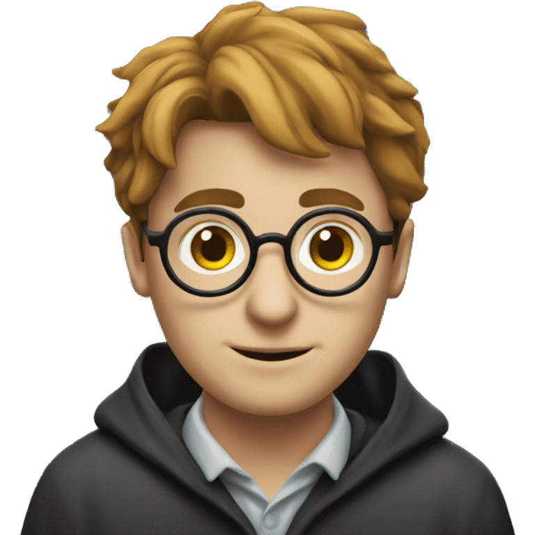 harry potter as software developer with pc and coding emoji