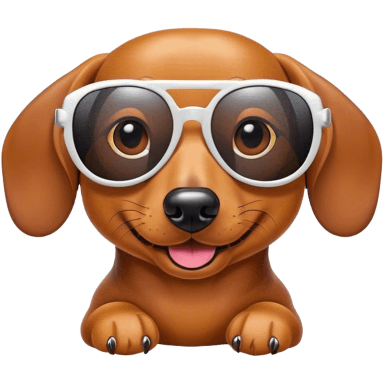 Dachshund with sunglasses emoji