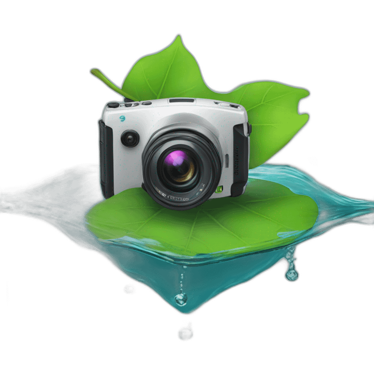 ptz-camera-recording-leaf-floating-on-water emoji