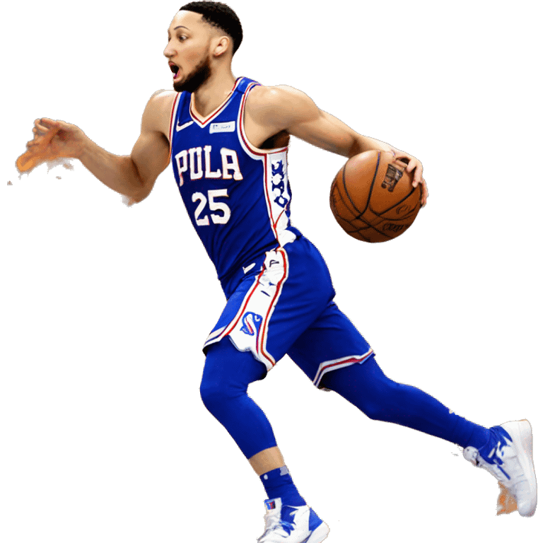 Ben Simmons escaping a fire emoji