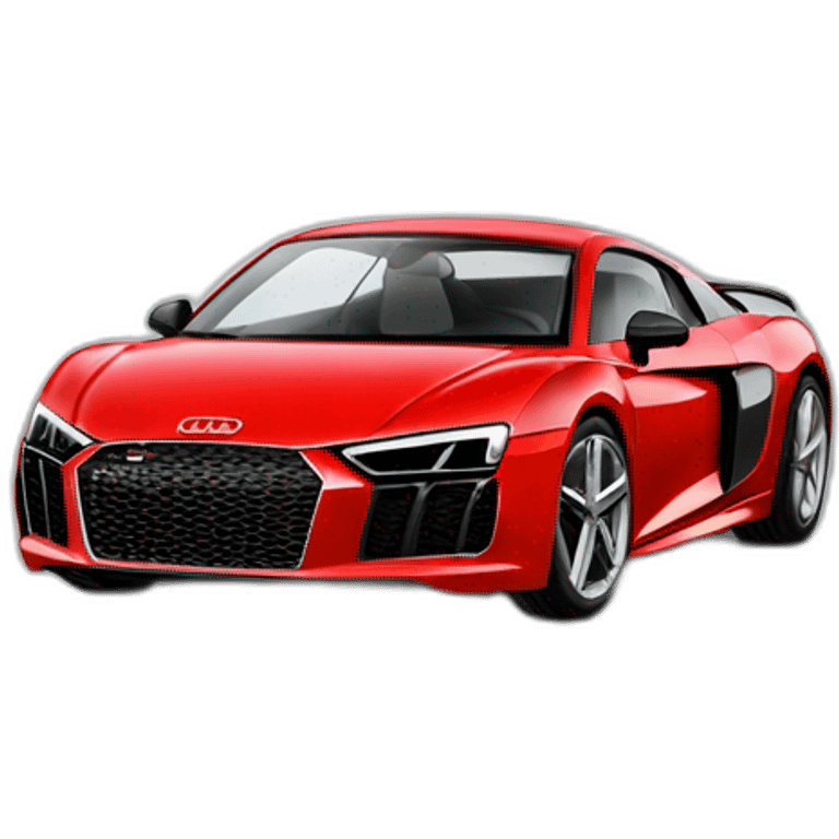 Red Audi R8 V10 Plus emoji