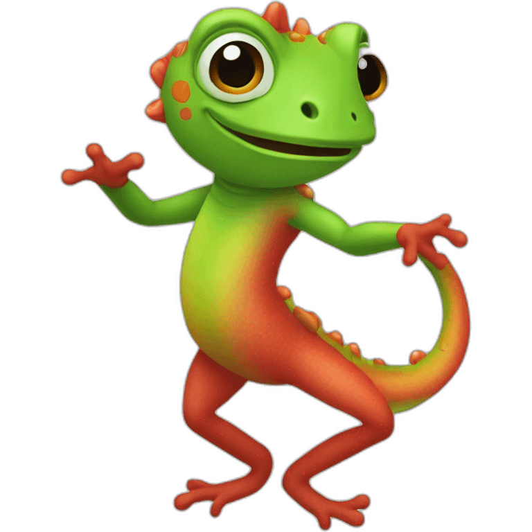 Dancing cameleon nice emoji