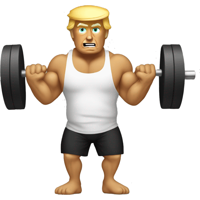 Donald trump lifting weights emoji