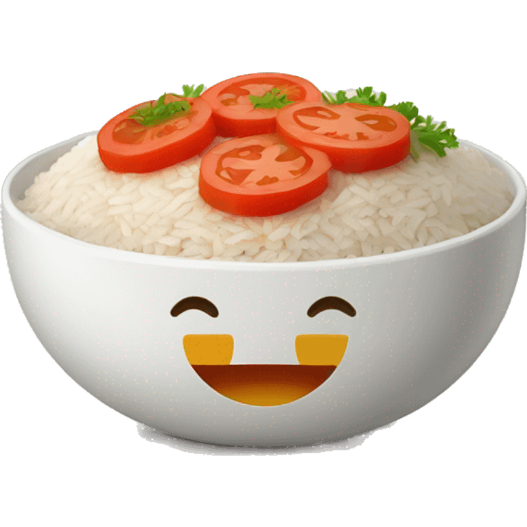 rice with tomato and surimi emoji