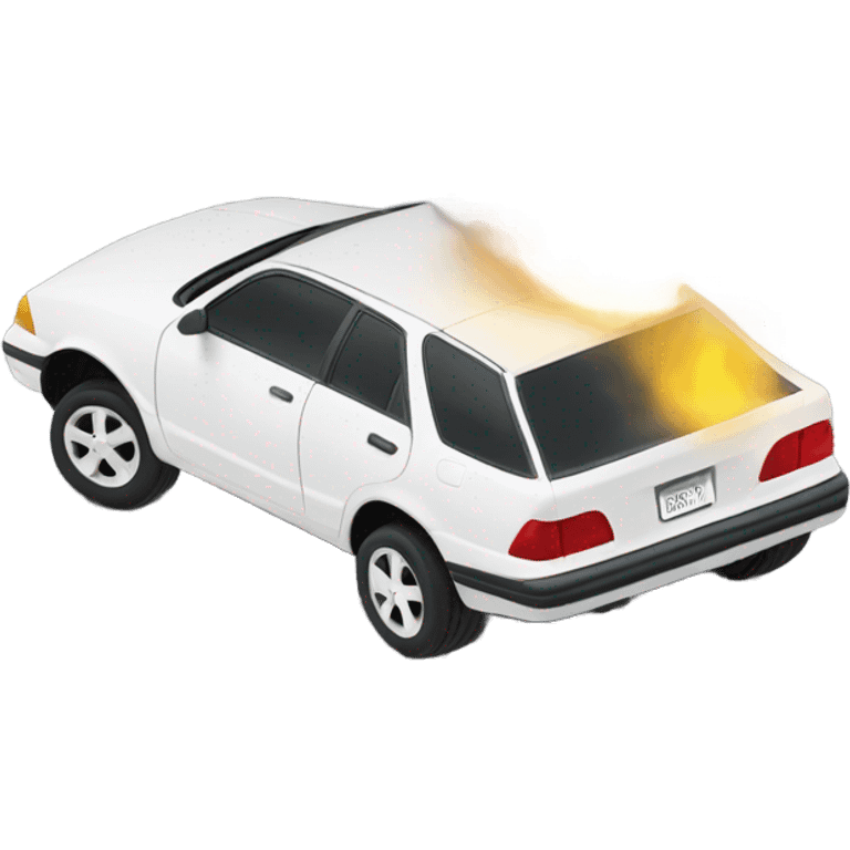 Car doing a burnout emoji