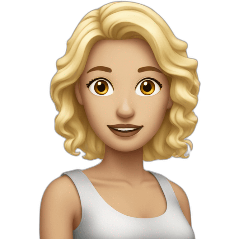 very beautiful blonde woman emoji