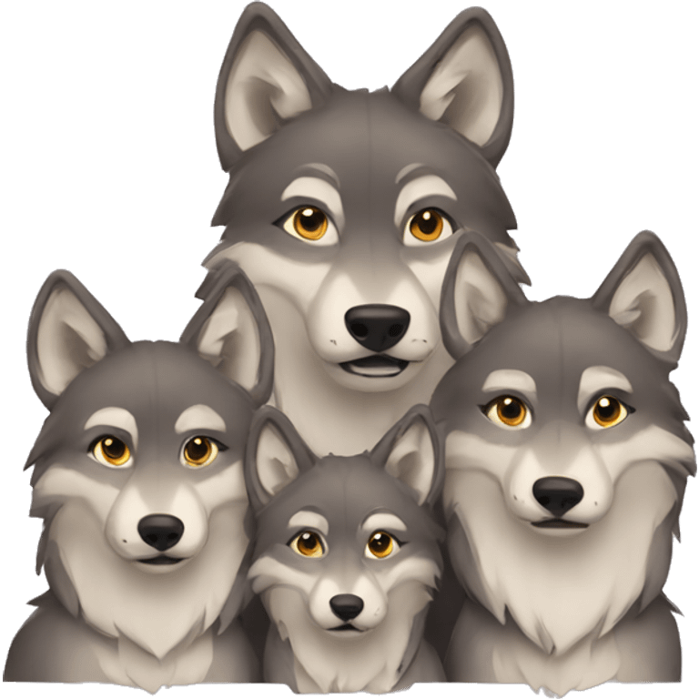 wolf family emoji