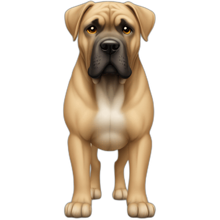 dog Cane Corso color fawn full body emoji