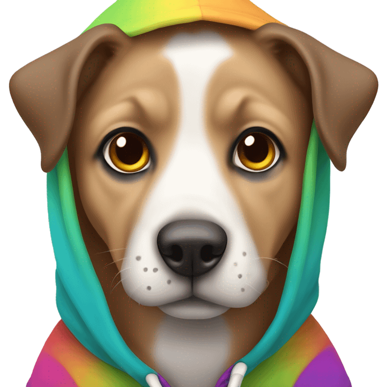 dog wearing a hoodie emoji