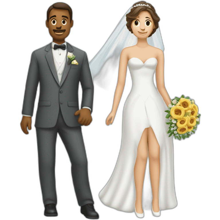 homme qui demmande une femme en mariage emoji