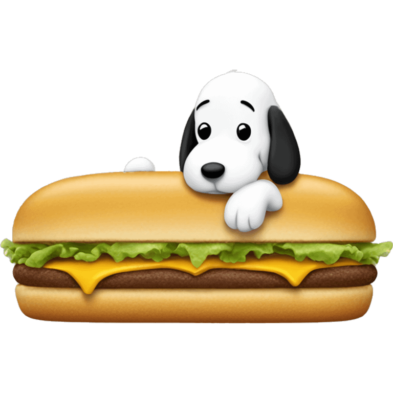 Snoopy eating McDonald’s  emoji