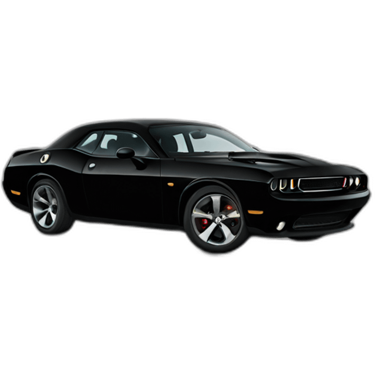 Black Dodge challenger emoji