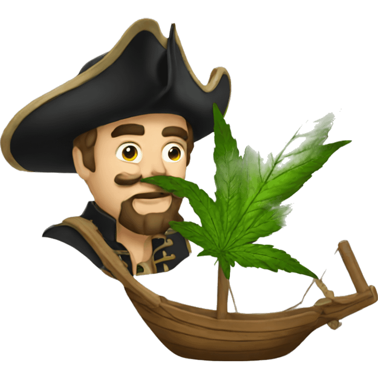 Capitan hook and weed emoji