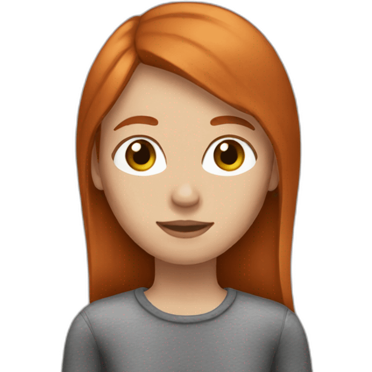 Redhead with freckles and straight hair emoji