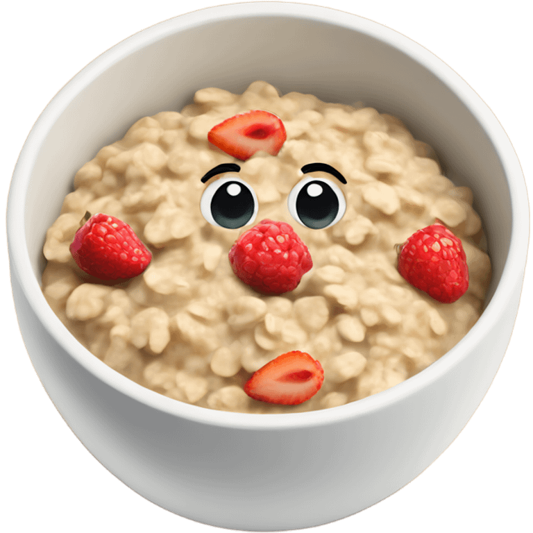 a bowl of fruit oatmeal emoji