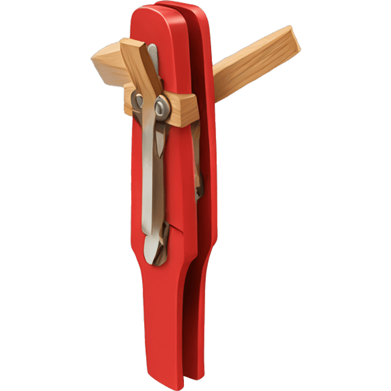 Realistic red clothespin emoji