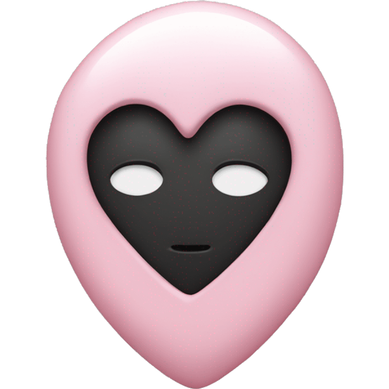 Light pink heart with no face emoji