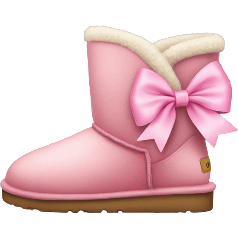 Uggs with pink bow on back emoji