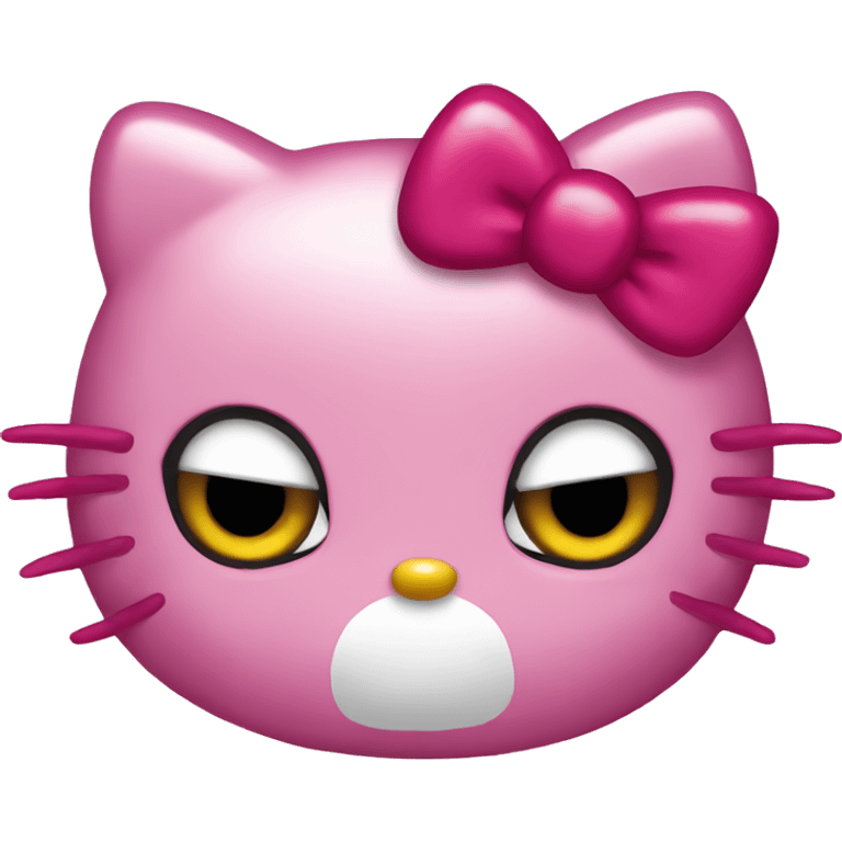 Evil hello kitty emoji