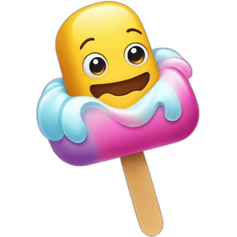 Popsicle in plastic tube emoji