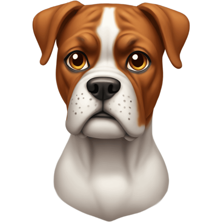 a ginger boxer dog emoji