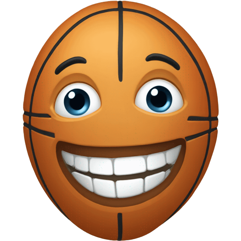 Laughing basketball  emoji