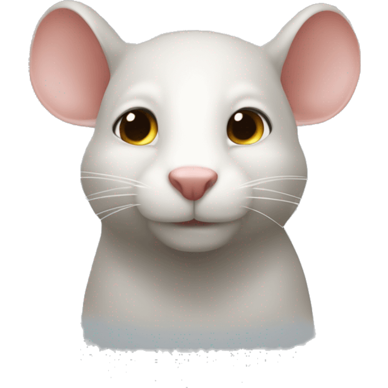 Quiero ver un ratón con un redonde de santo en su cabeza emoji