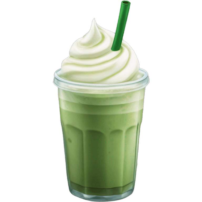 Iced matcha latte no whipped cream emoji